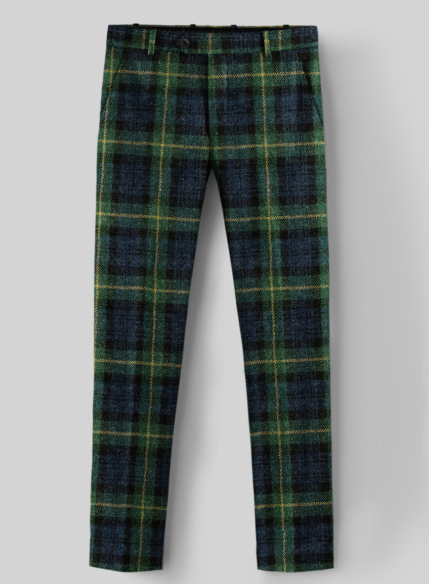 Harris Tweed Bluefern Tartan Pants - StudioSuits
