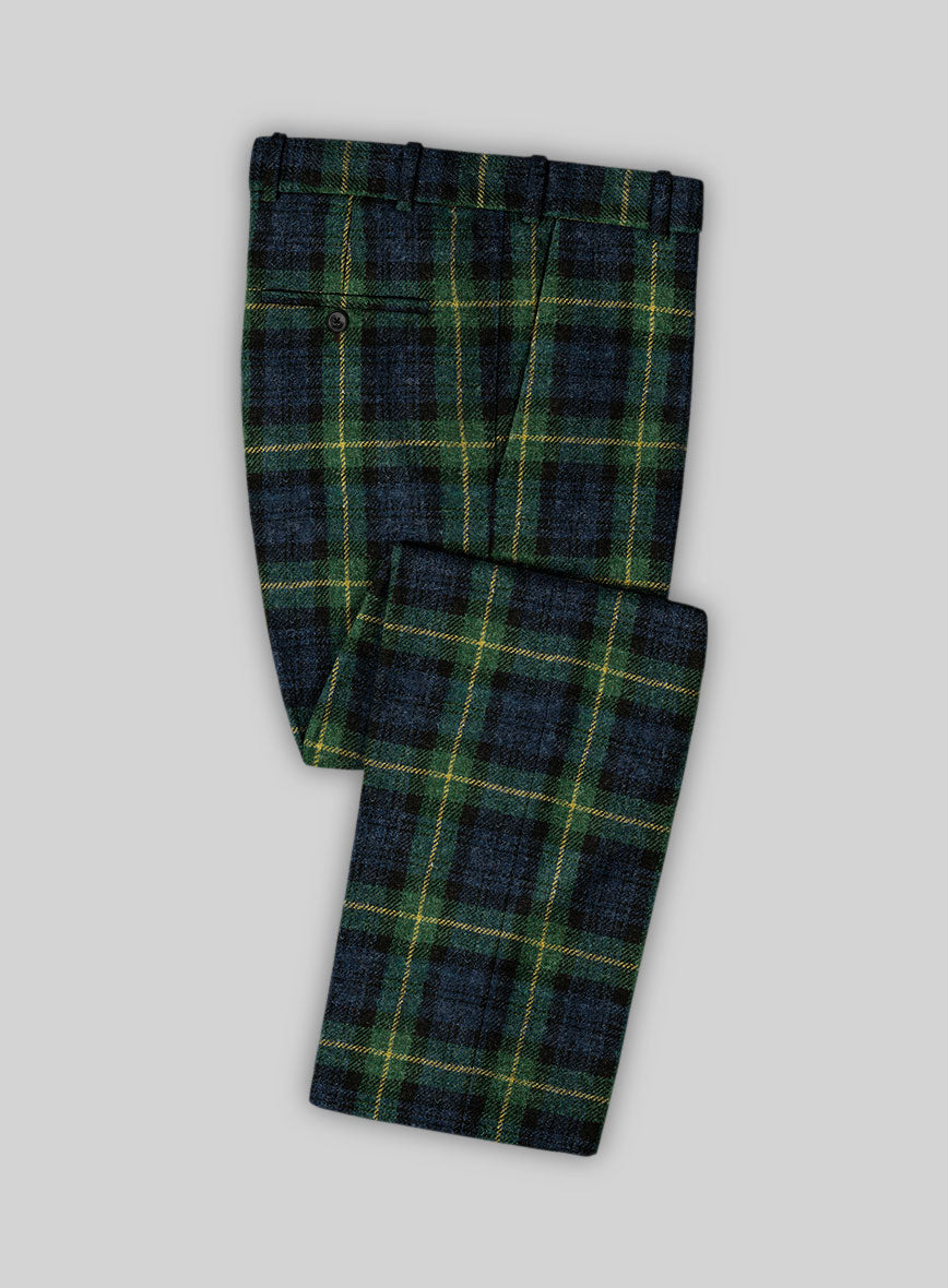 Harris Tweed Bluefern Tartan Pants - StudioSuits