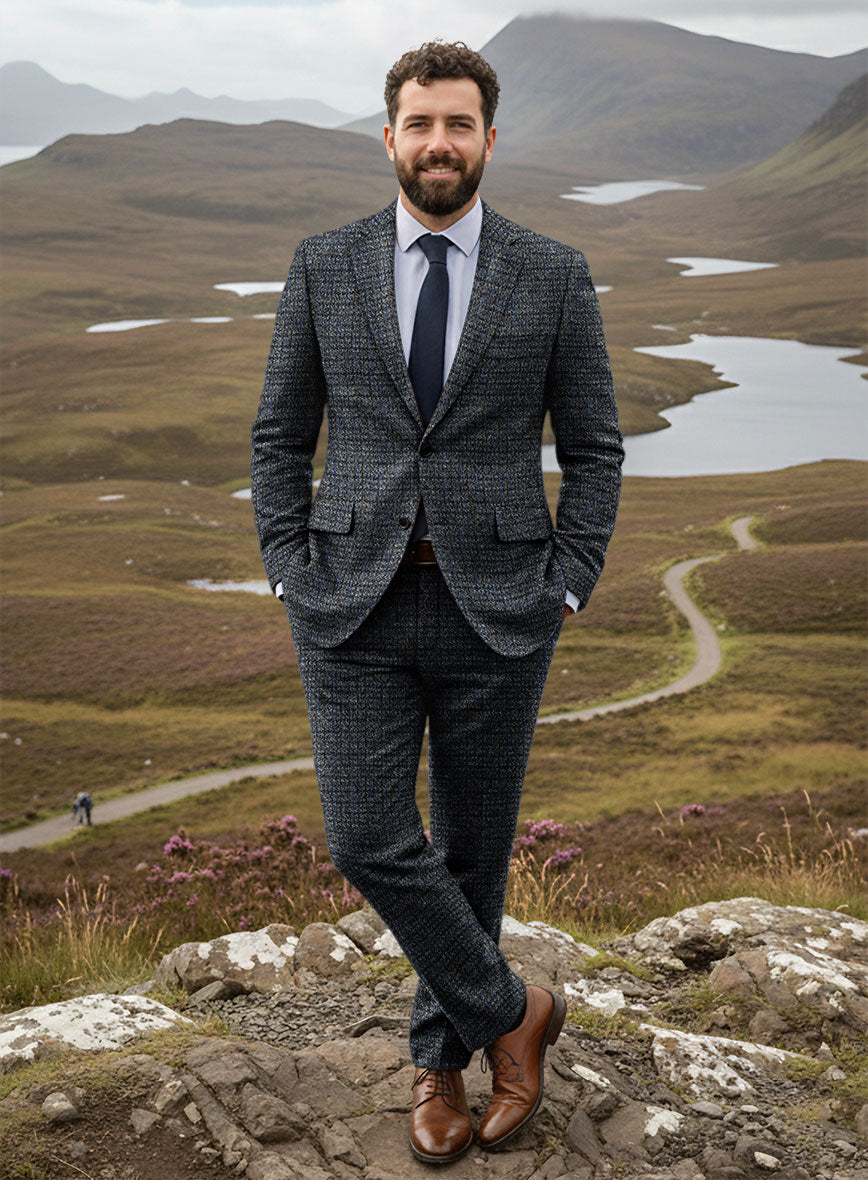 Harris Tweed Bluevale Hopsack Suit - StudioSuits