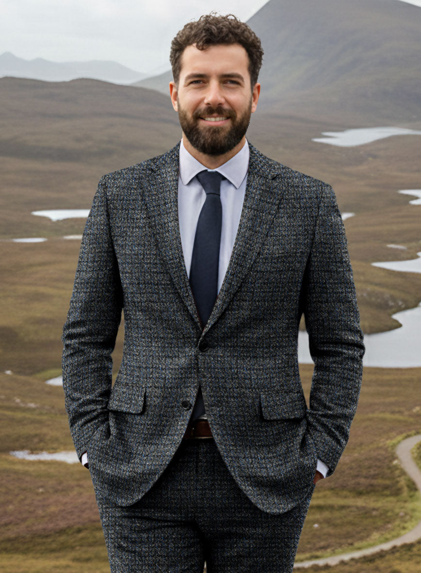 Harris Tweed Bluevale Hopsack Suit - StudioSuits