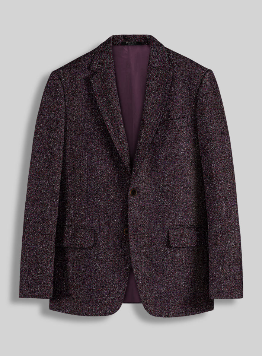 Harris Tweed Bramblewine Herringbone Jacket - StudioSuits