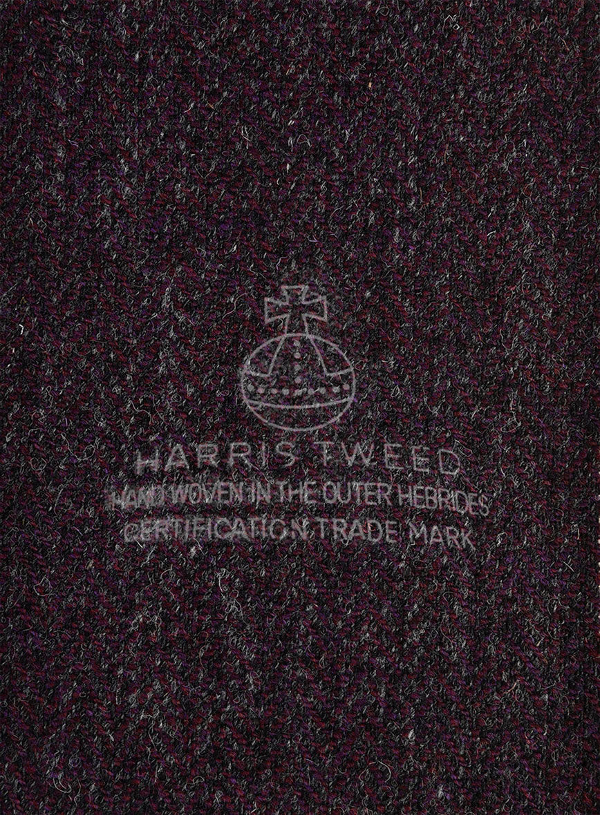 Harris Tweed Bramblewine Herringbone Jacket - StudioSuits