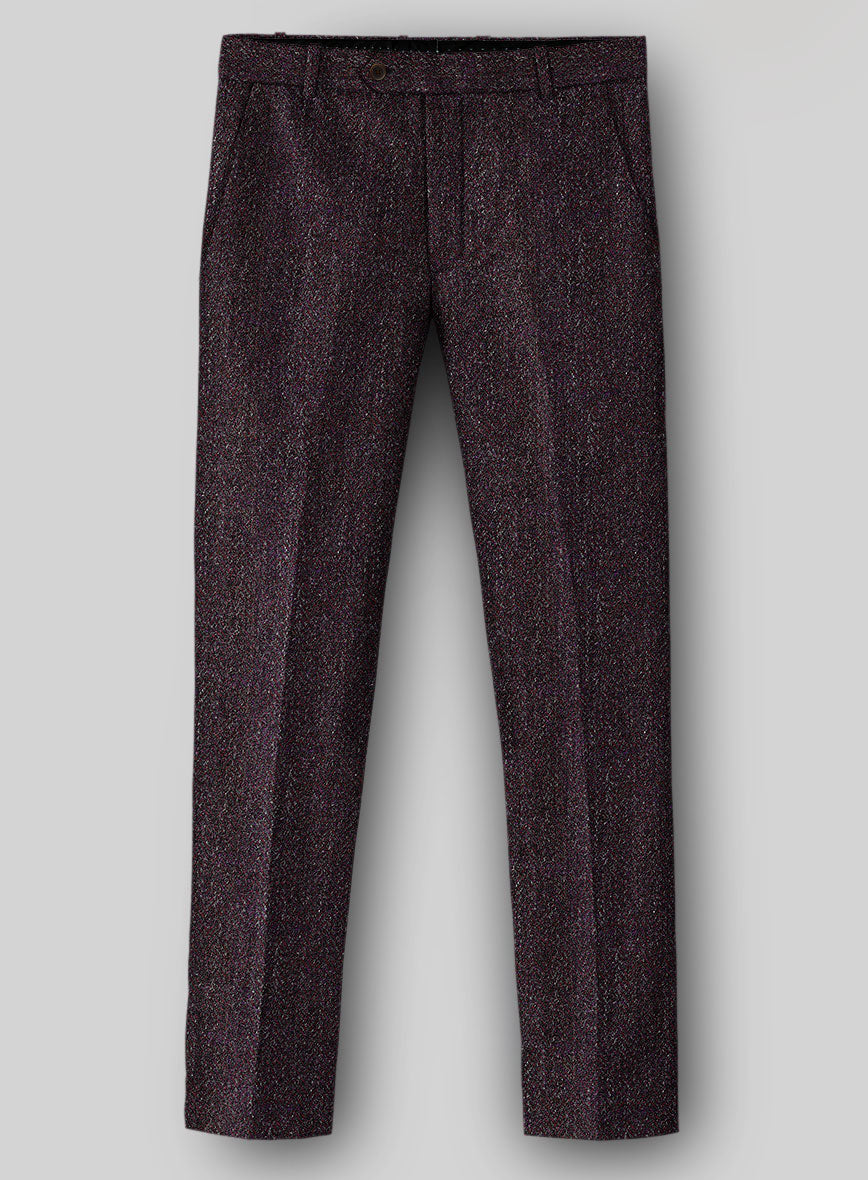 Harris Tweed Bramblewine Herringbone Pants - StudioSuits