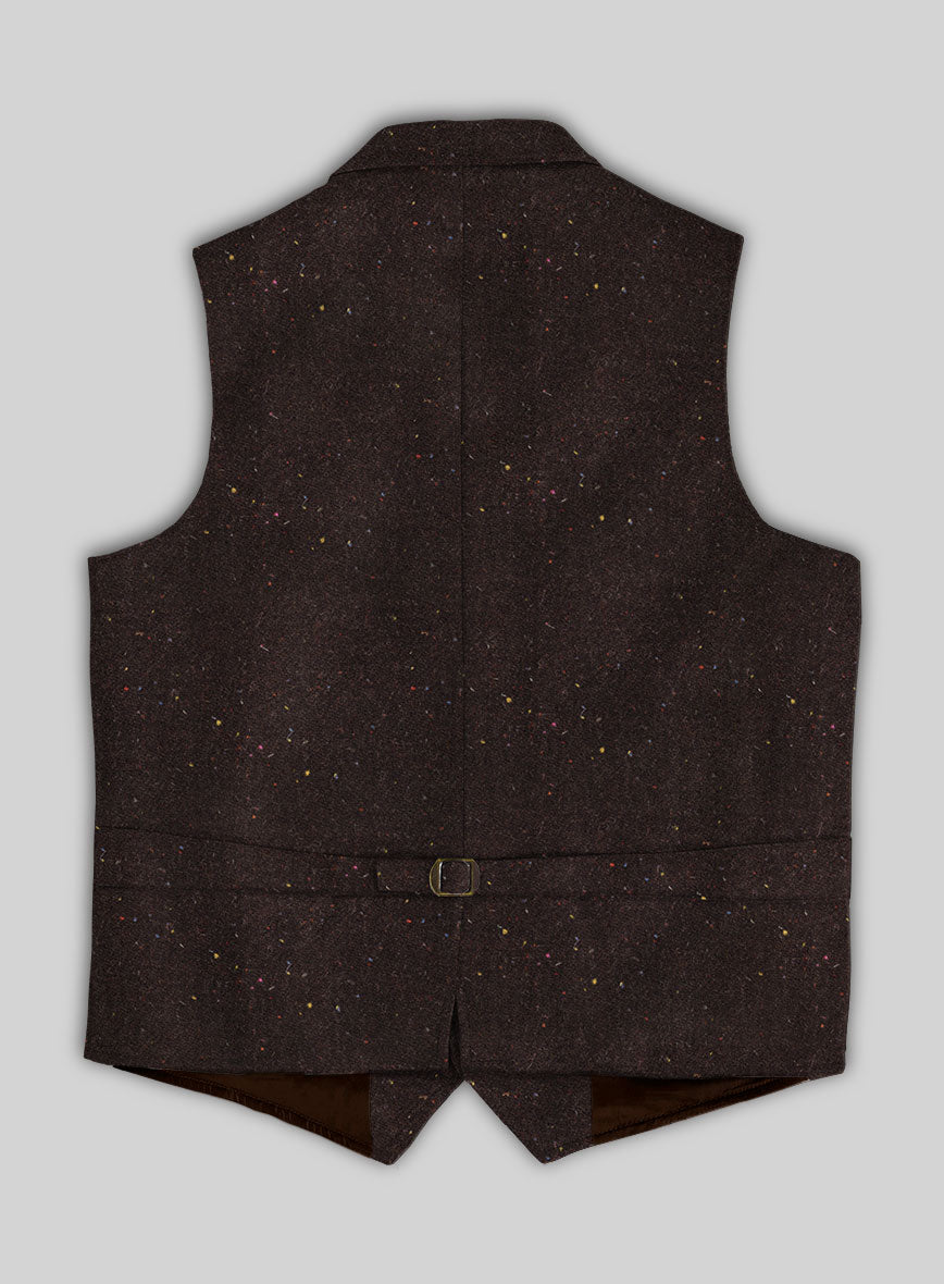 Harris Tweed Brown Speckled Hunting Vest - StudioSuits