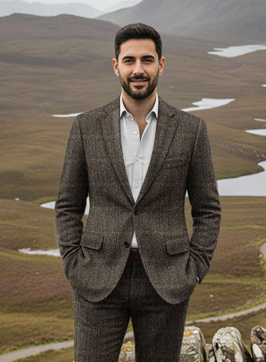 Harris Tweed Cairnrock Herringbone Jacket - StudioSuits