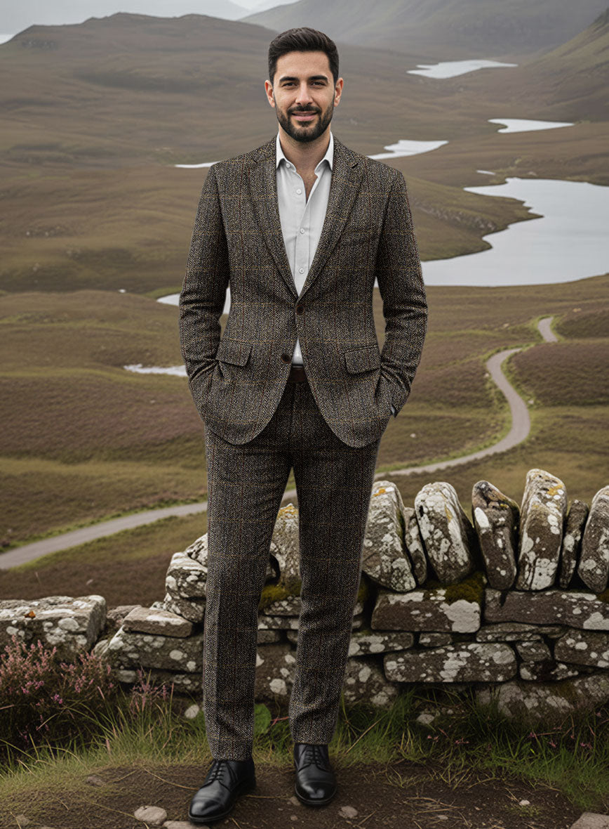 Harris Tweed Cairnrock Herringbone Suit - StudioSuits