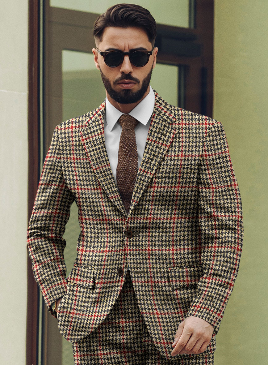 Harris Tweed Carmine Beige Suit - StudioSuits