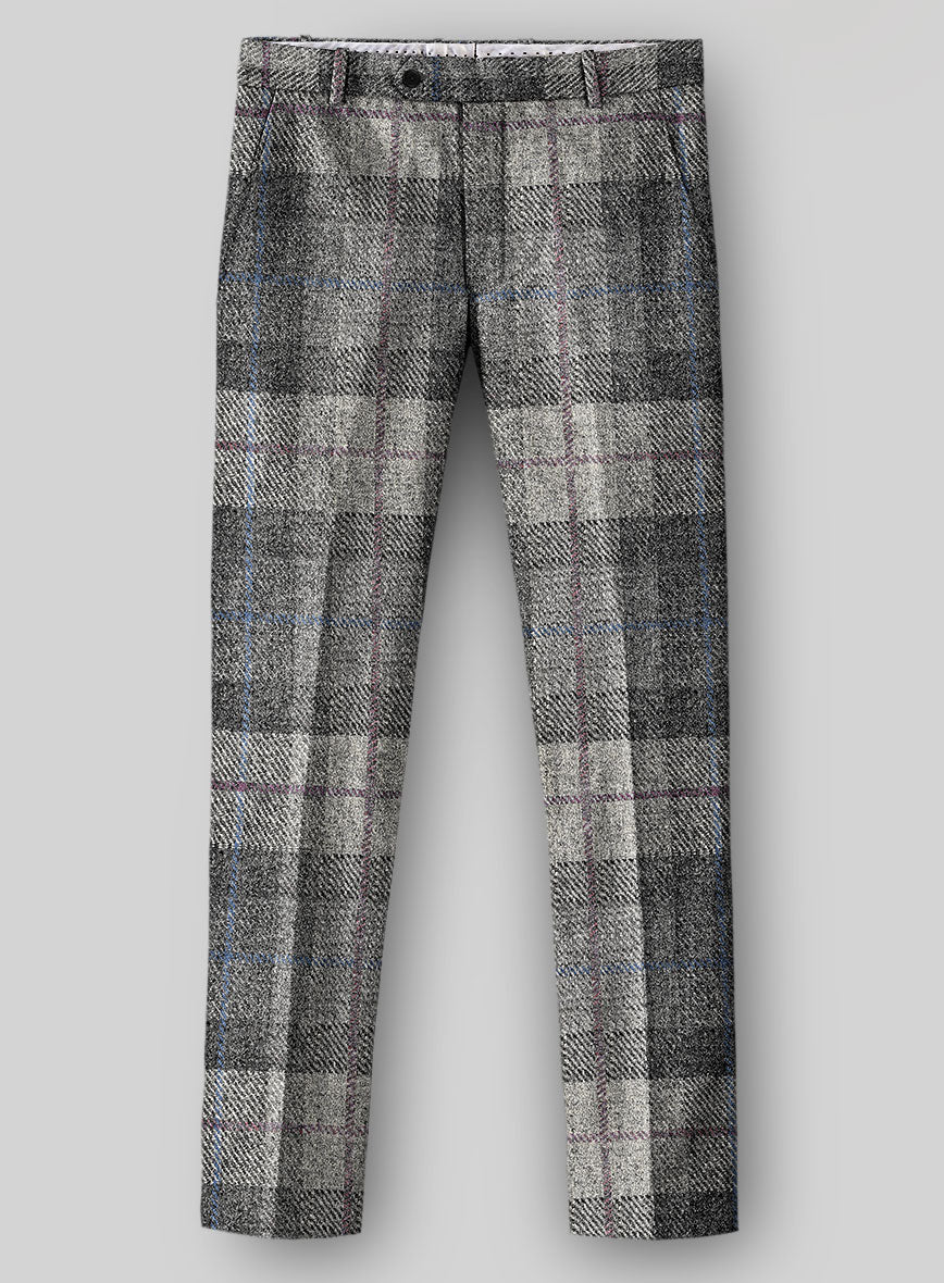 Harris Tweed Classic Gray Tartan Pants - StudioSuits