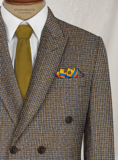 Harris Tweed Classic Weave Double Breasted Jacket - StudioSuits