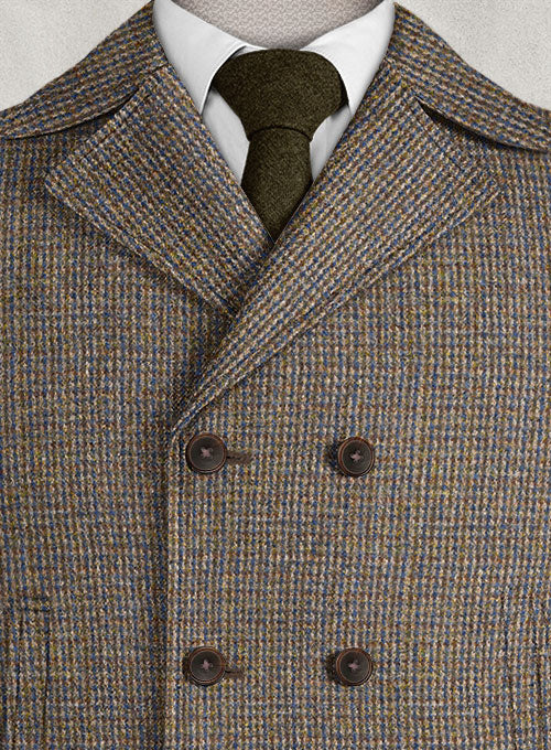 Harris Tweed Classic Weave Pea Coat - StudioSuits