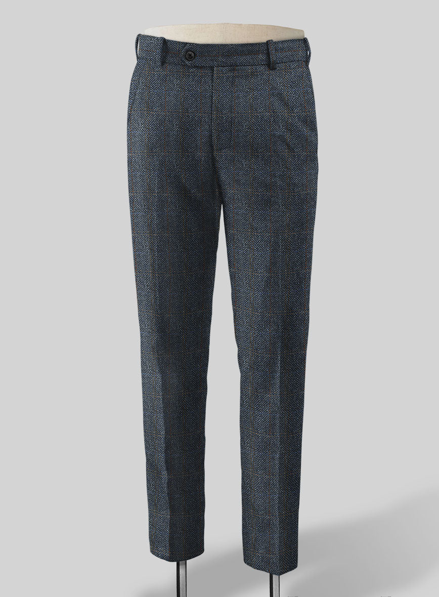 Harris Tweed Country Blue Pants - StudioSuits