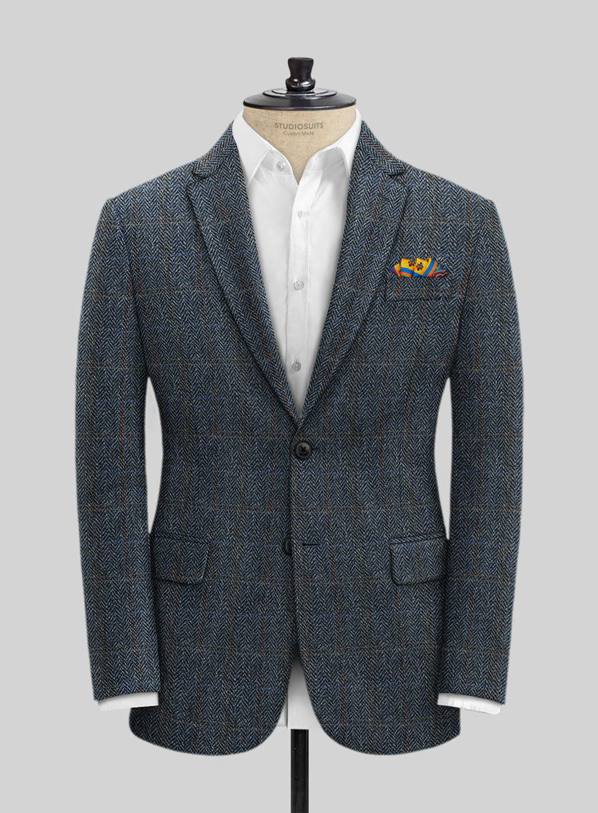 Harris Tweed Country Blue Suit - StudioSuits
