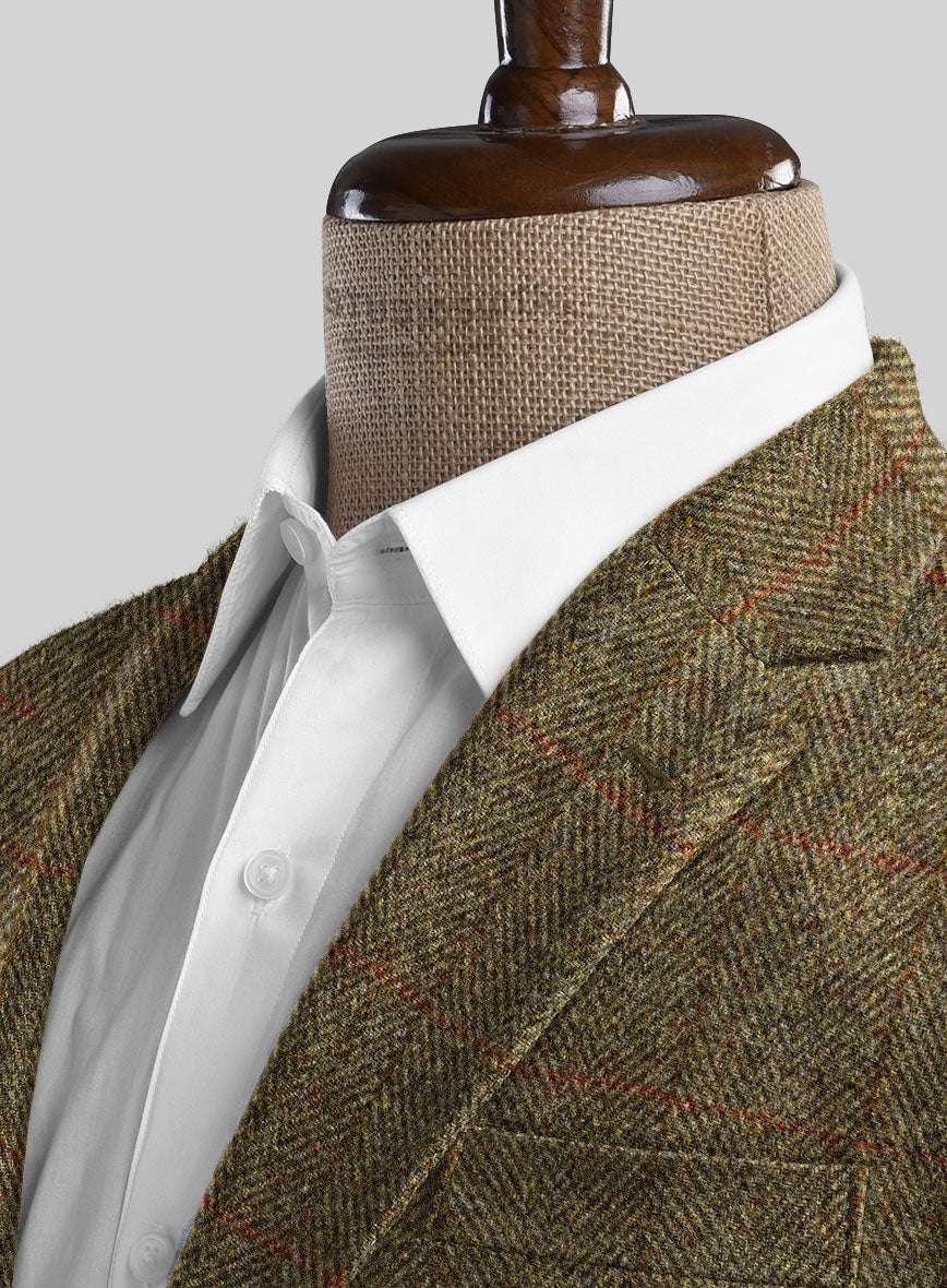 Harris Tweed Country Brown Check Jacket - StudioSuits
