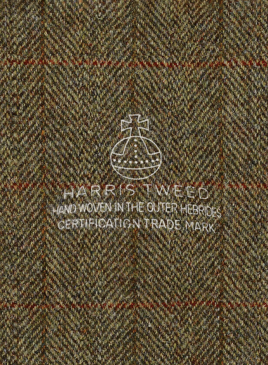 Harris Tweed Country Brown Check Newsboy Cap - StudioSuits