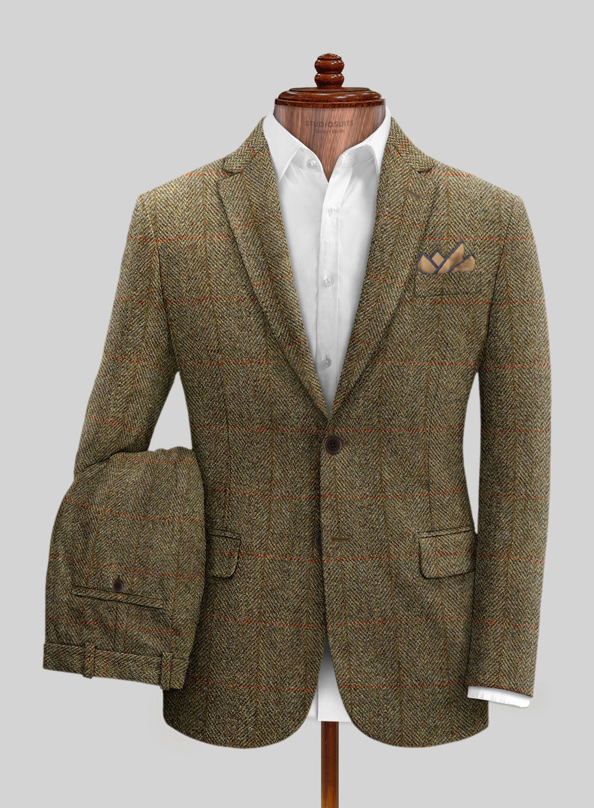 Harris Tweed Country Brown Check Suit - StudioSuits