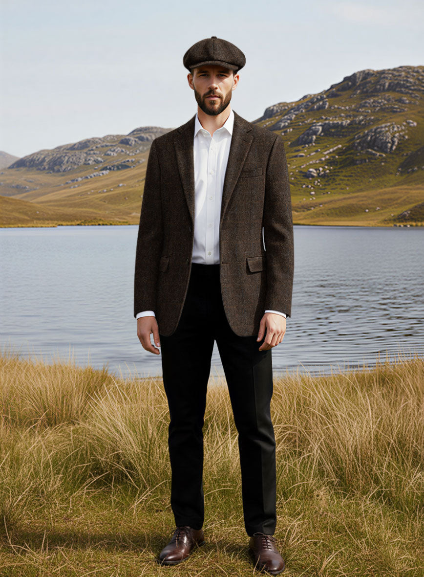 Harris Tweed Country Dark Brown Jacket - StudioSuits