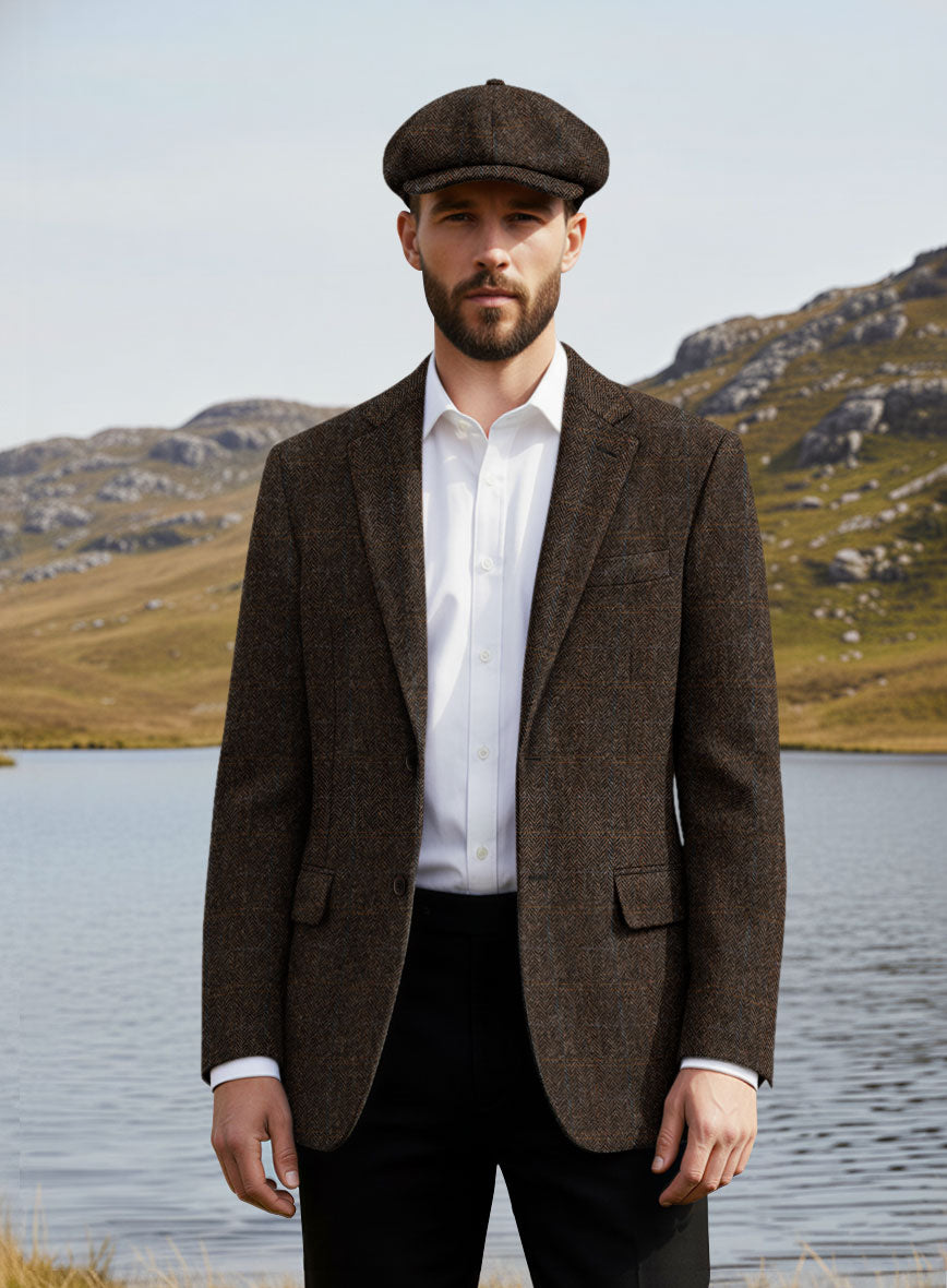 Harris Tweed Country Dark Brown Jacket - StudioSuits