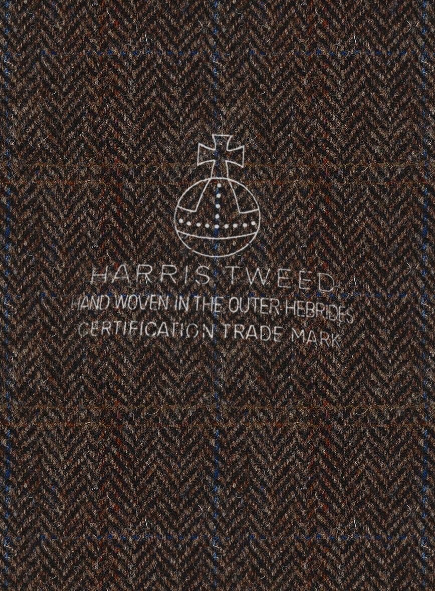 Harris Tweed Country Dark Brown Newsboy Cap - StudioSuits