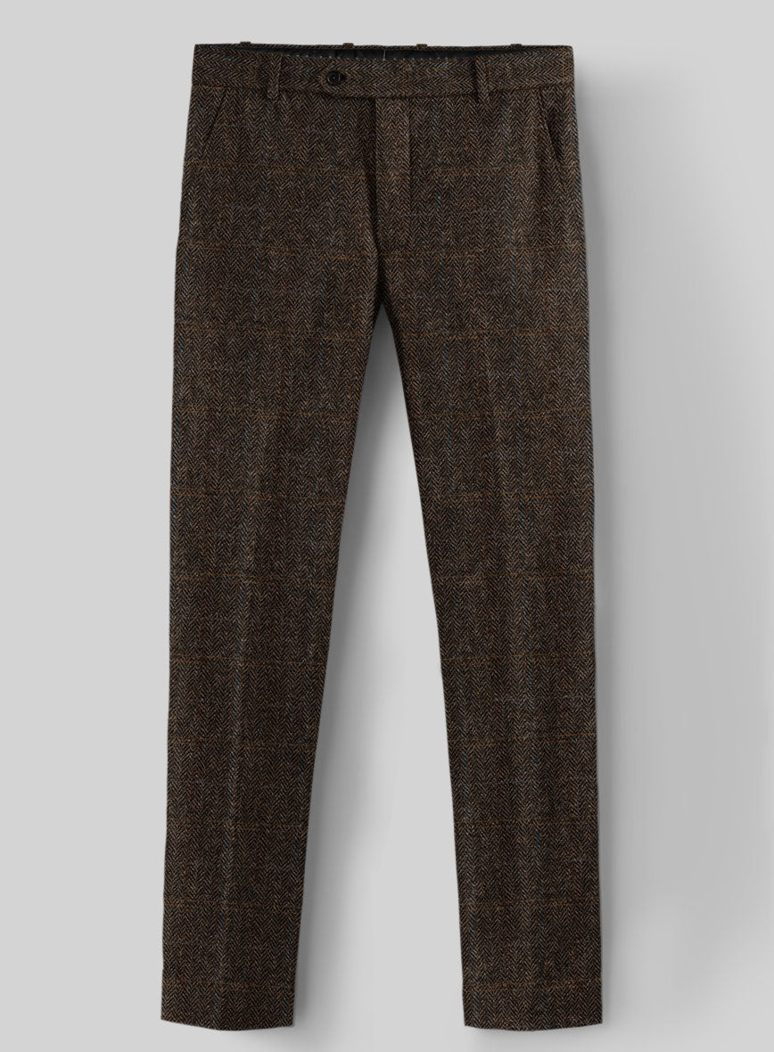 Harris Tweed Country Dark Brown Pants - StudioSuits