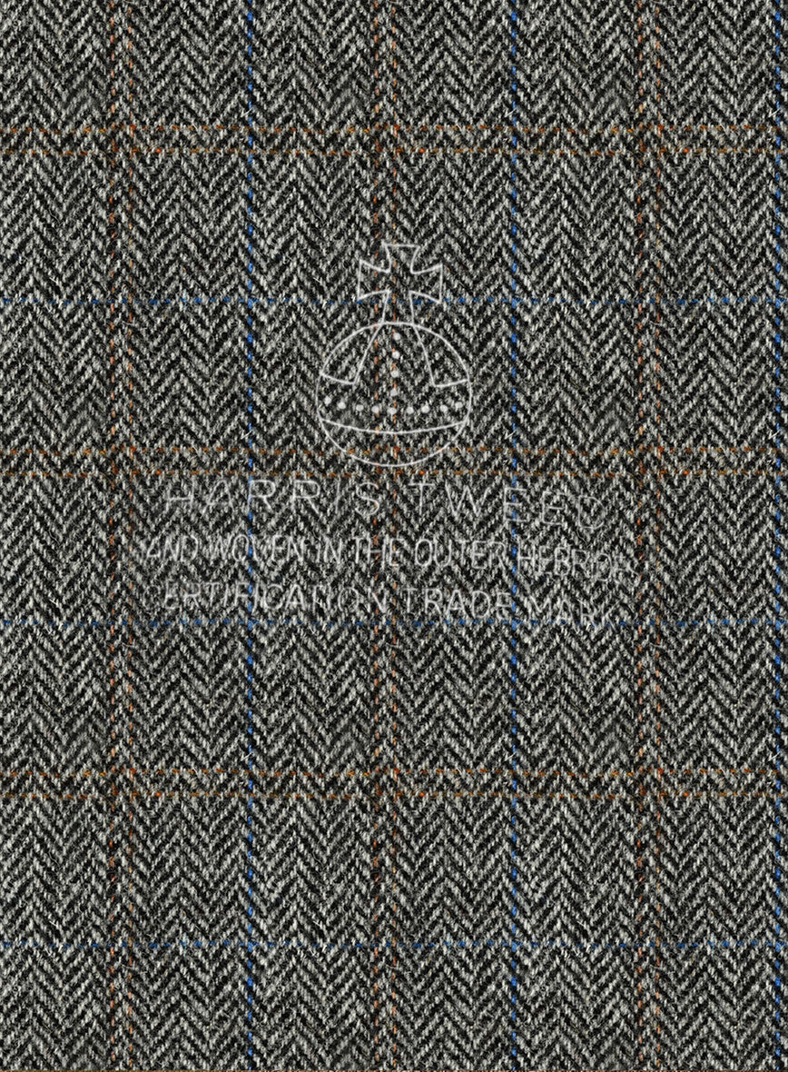 Harris Tweed Country Gray Double Breasted Jacket - StudioSuits