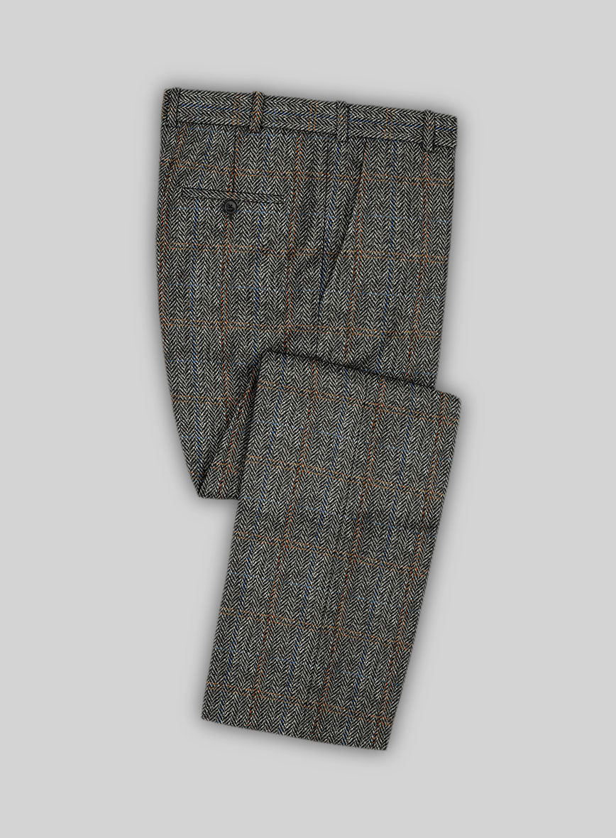 Harris Tweed Country Gray Double Breasted Suit - StudioSuits