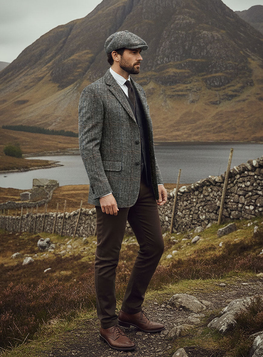 Harris Tweed Country Gray Suit - StudioSuits