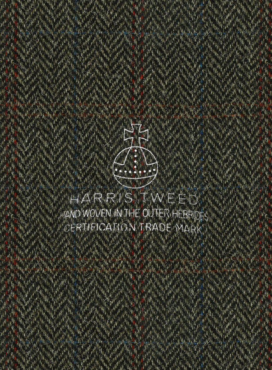 Harris Tweed Country Green Double Breasted Jacket - StudioSuits