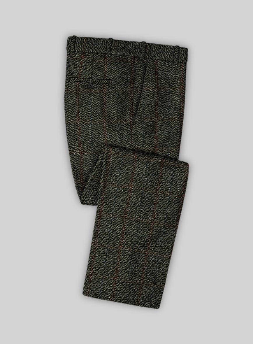 Harris Tweed Country Green Double Breasted Suit - StudioSuits