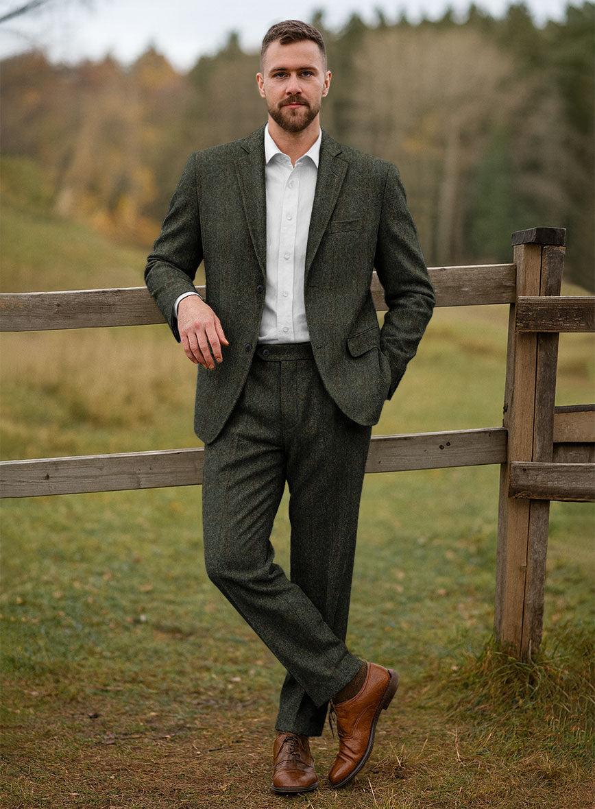 Harris Tweed Country Green Suit - StudioSuits