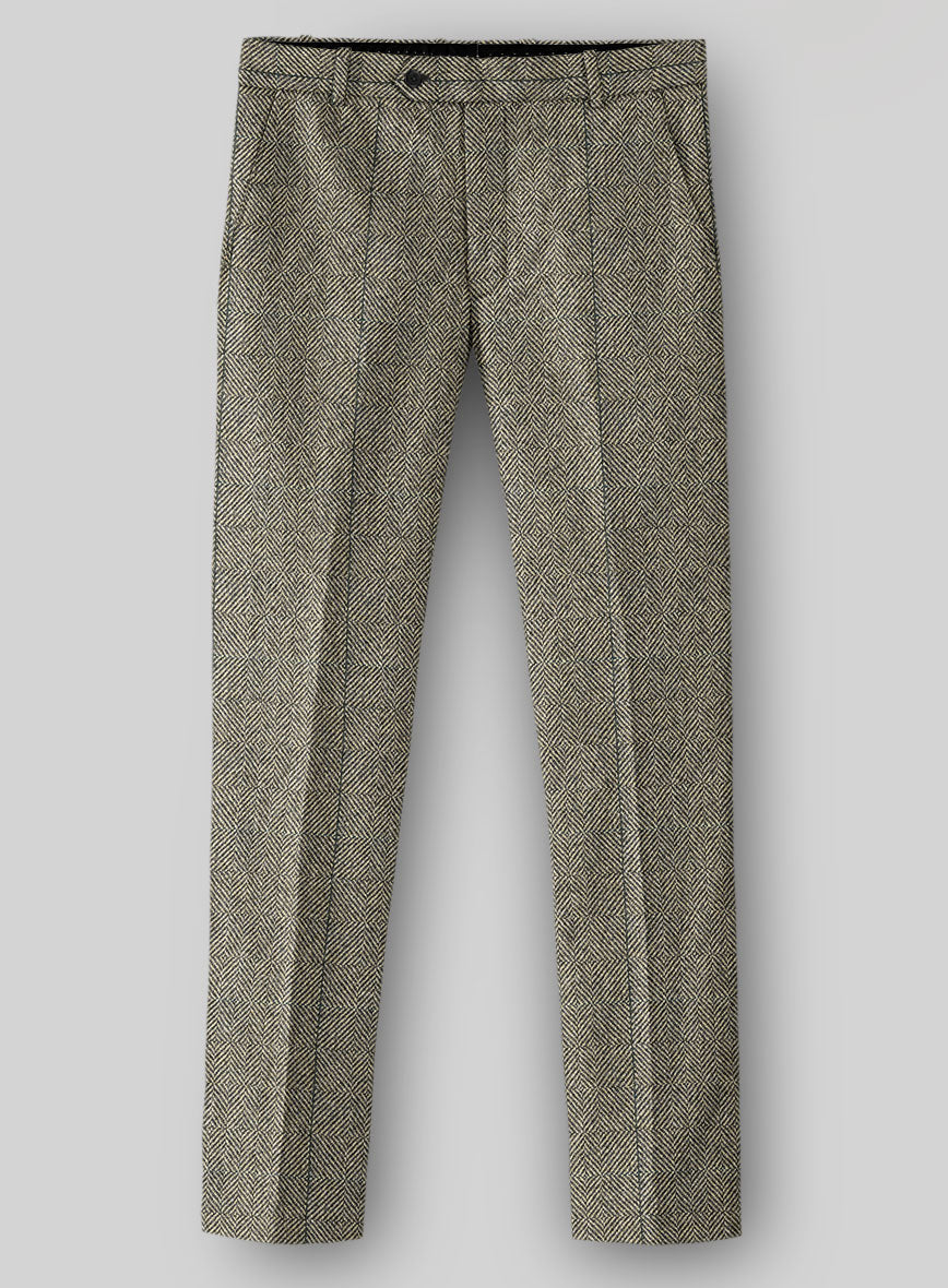 Harris Tweed Country Greige Pants - StudioSuits