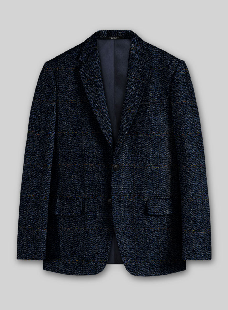 Harris Tweed Country Heritage Blue Jacket - StudioSuits