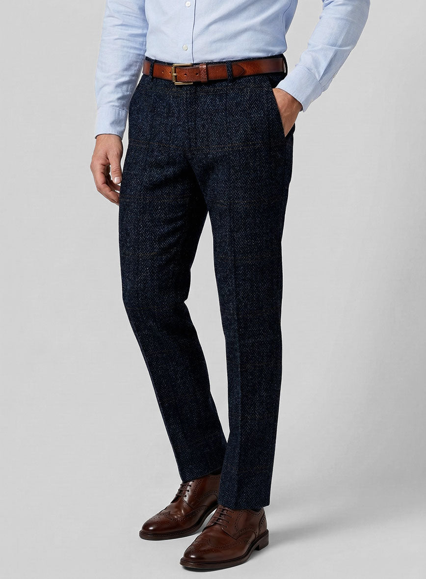 Harris Tweed Country Heritage Blue Pants - StudioSuits