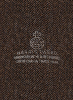 Harris Tweed Dark Brown Herringbone Pants - StudioSuits