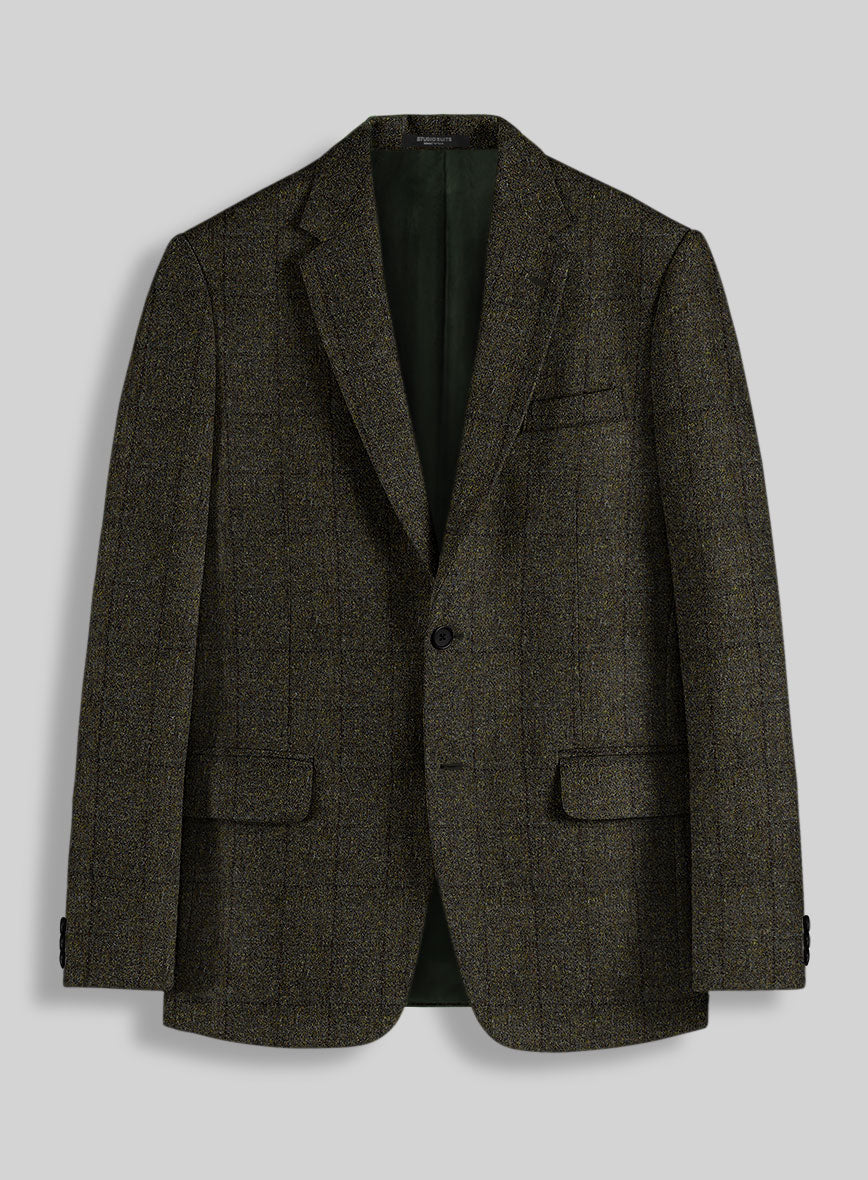 Harris Tweed Dark Green Check Suit - StudioSuits