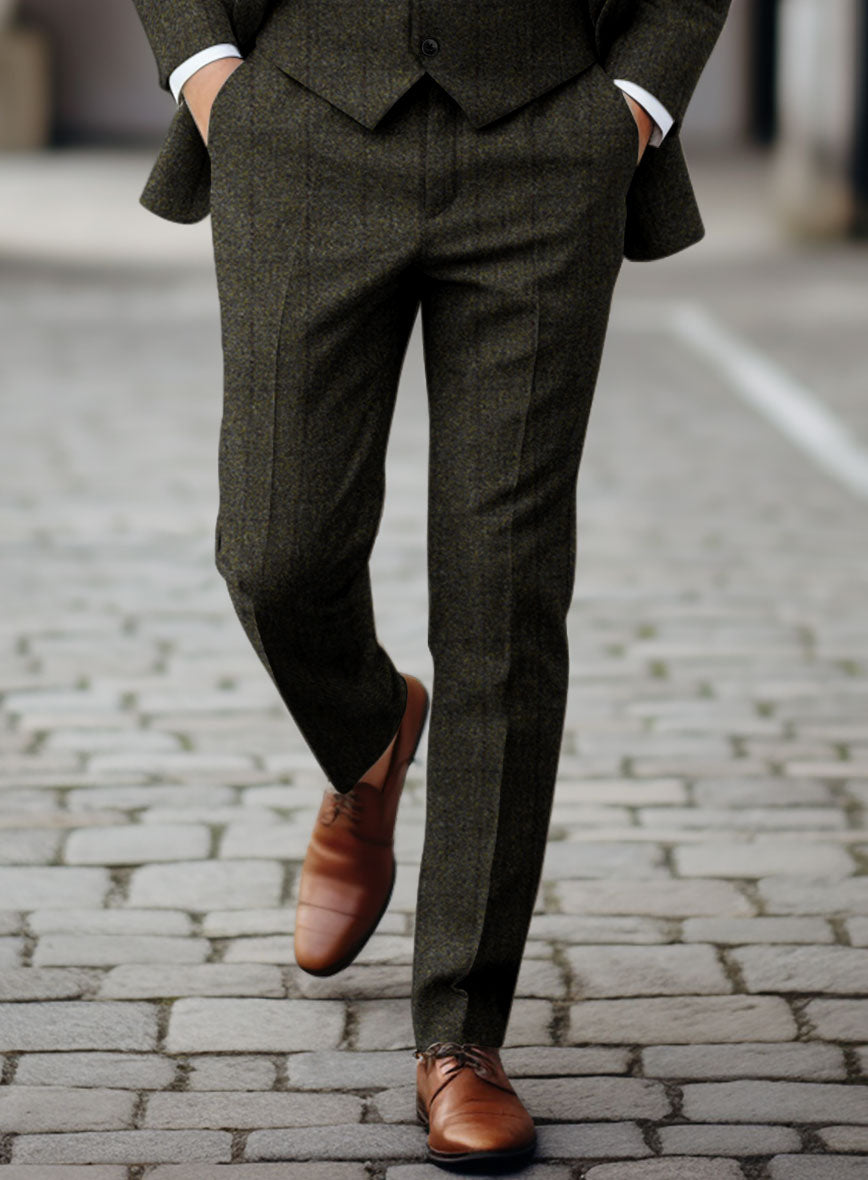 Harris Tweed Dark Green Check Suit - StudioSuits