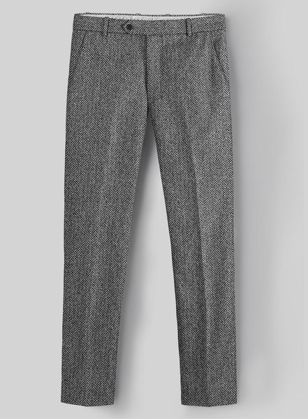 【関税&送料込】Patou Grey Herringbone Regular Trousers Buy Como Herringbone Suit Pants - Mens pants in ivory - from