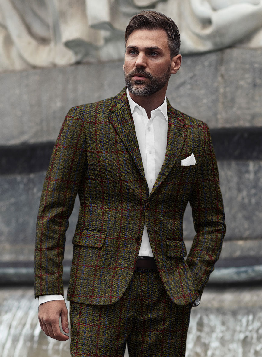 Harris Tweed Green Check Jacket - StudioSuits