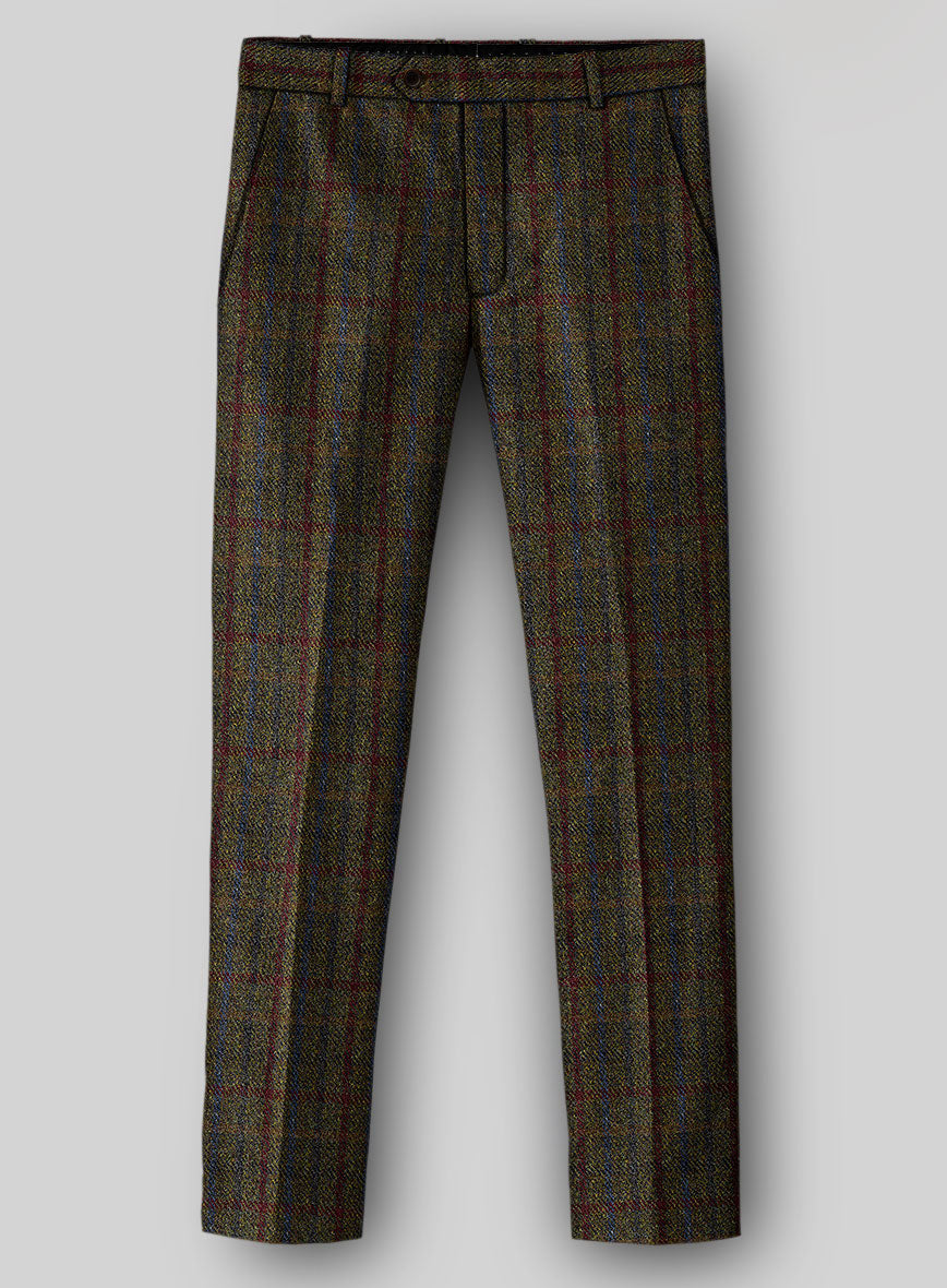 Harris Tweed Green Check Pants - StudioSuits