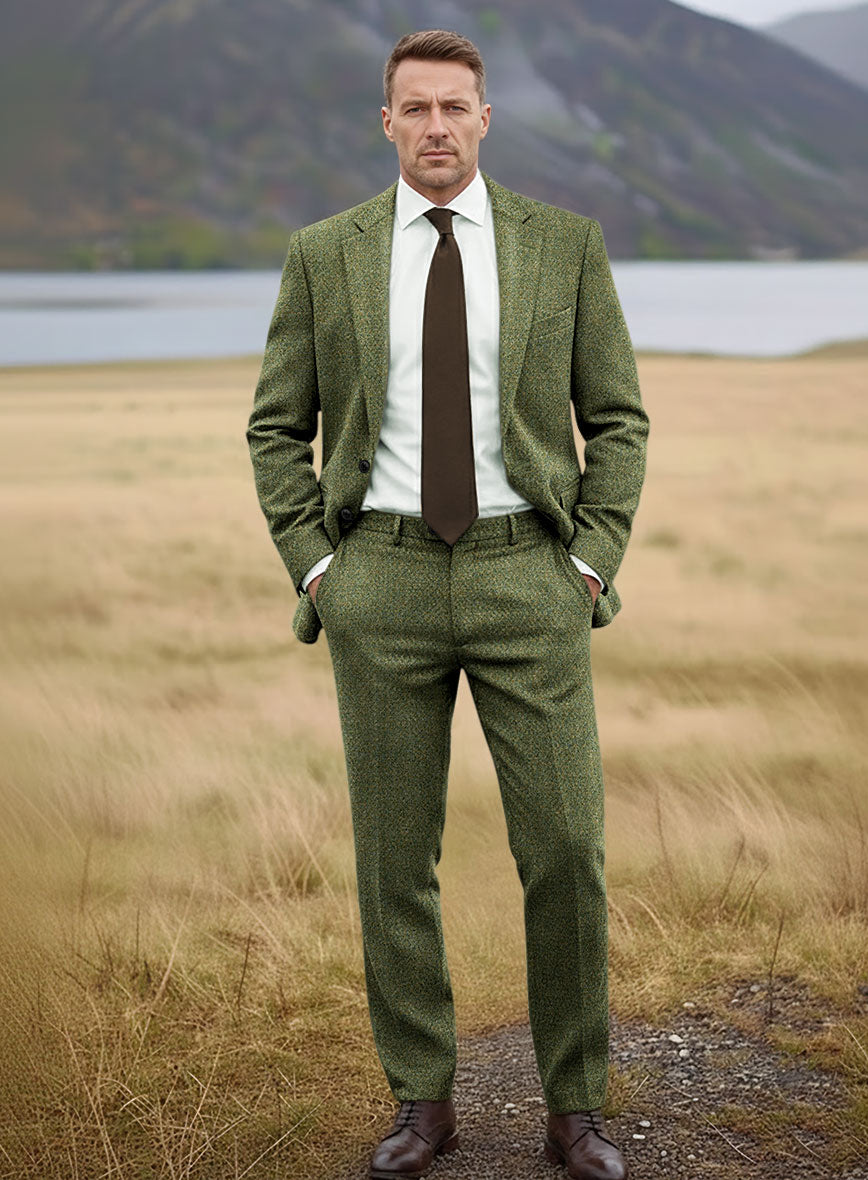 Harris Tweed Greenforge Hopsack Suit - StudioSuits