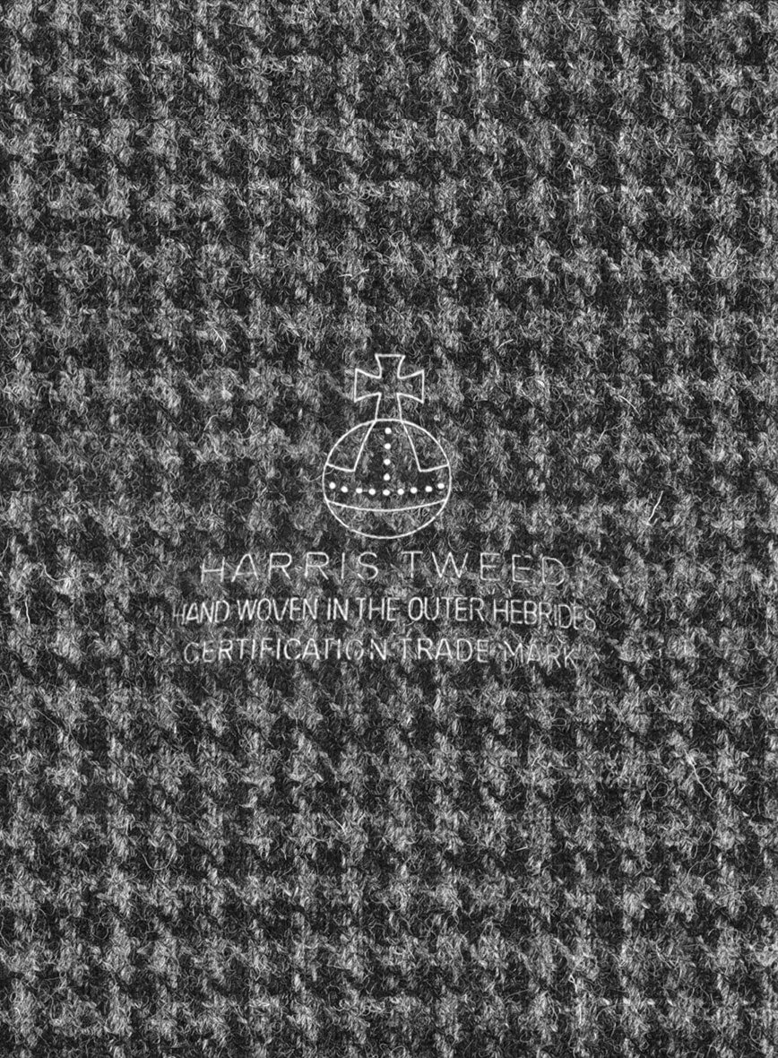 Harris Tweed Houndstooth Dark Gray Jacket - StudioSuits
