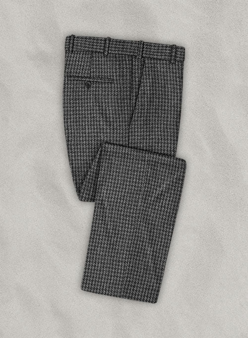 Harris Tweed Houndstooth Dark Gray Pants - StudioSuits