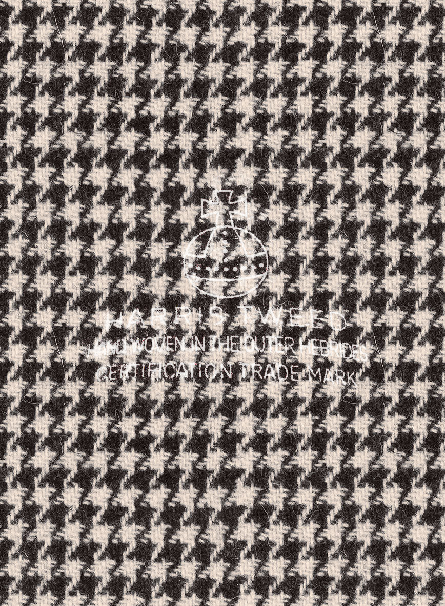 Harris Tweed Houndstooth Ebony Brown Jacket - StudioSuits