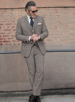 Harris Tweed Houndstooth Ebony Brown Suit - StudioSuits