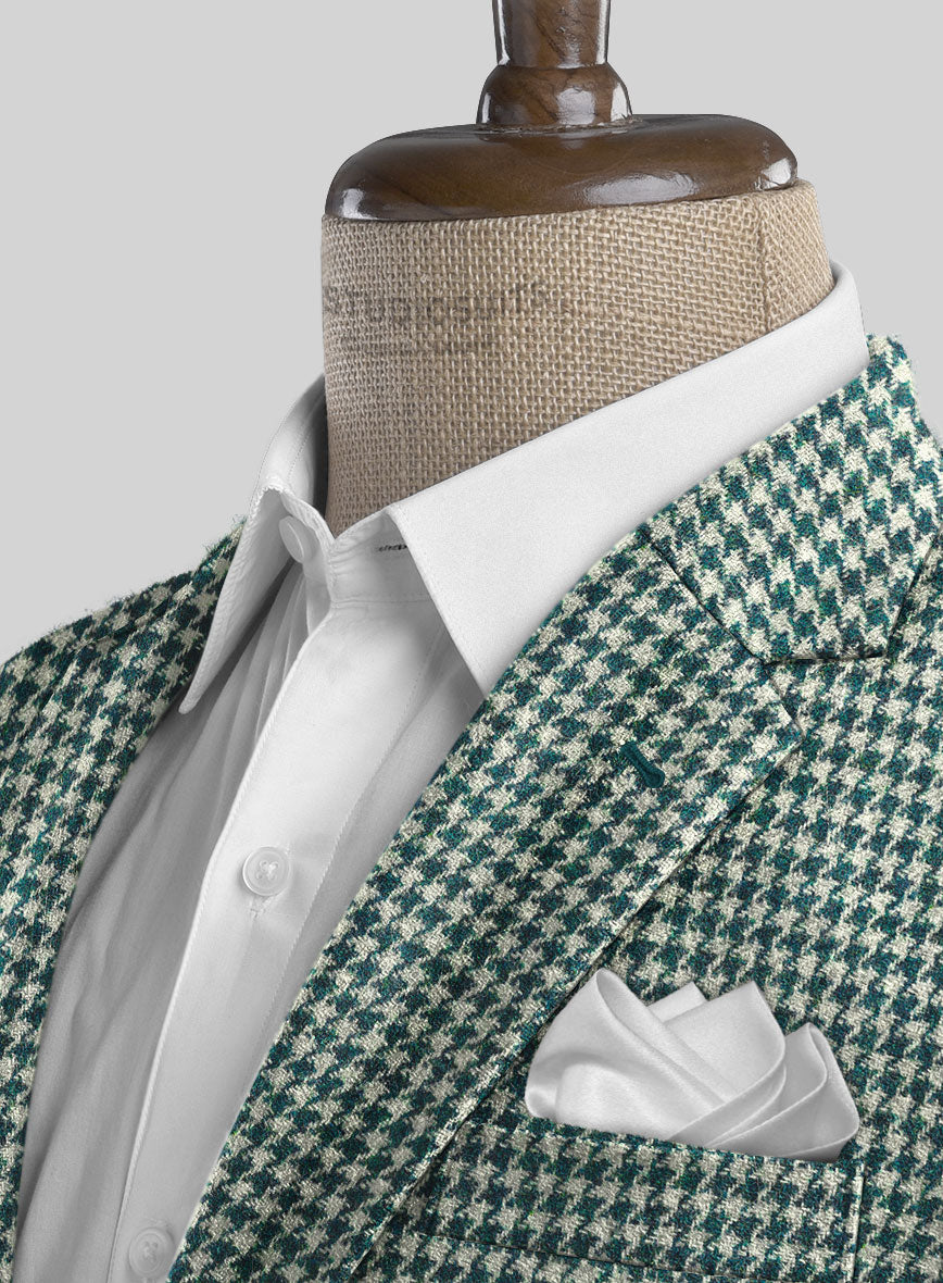 Harris Tweed Houndstooth Green Jacket - StudioSuits