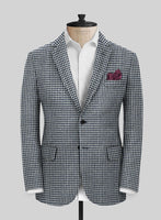 Harris Tweed Houndstooth Indi Blue Jacket - StudioSuits