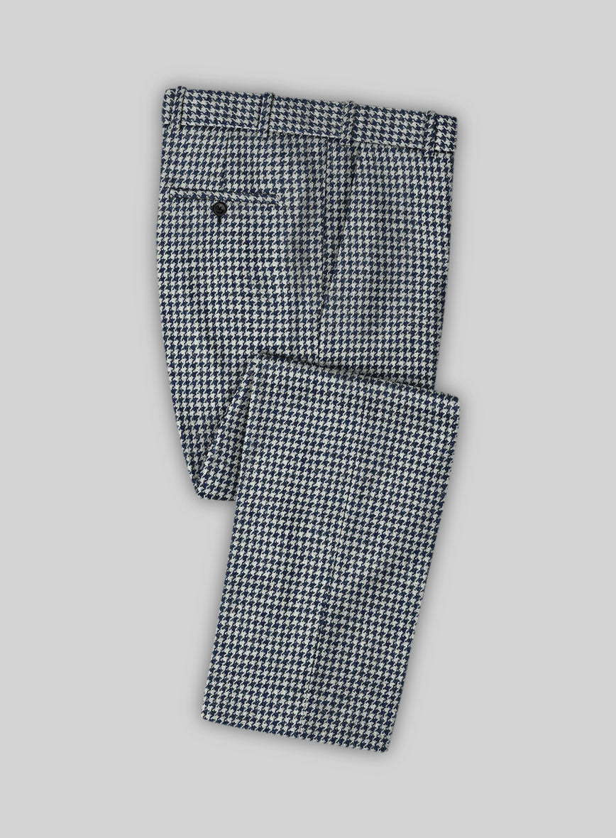 Harris Tweed Houndstooth Indi Blue Suit - StudioSuits