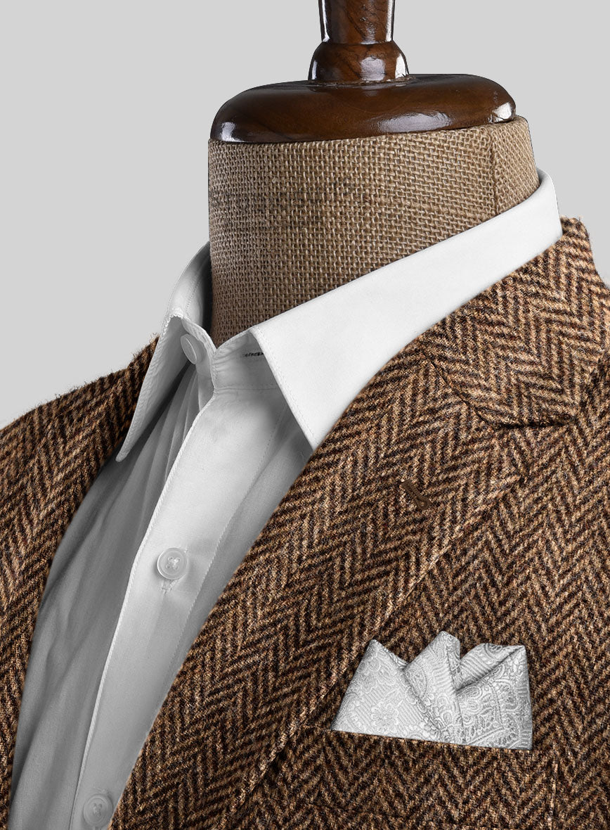 Harris Tweed Irish Brown Herringbone Jacket - StudioSuits
