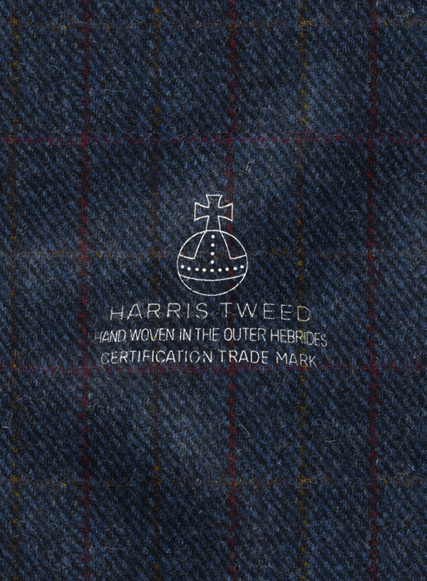 Harris Tweed King Blue Newsboy Cap - StudioSuits