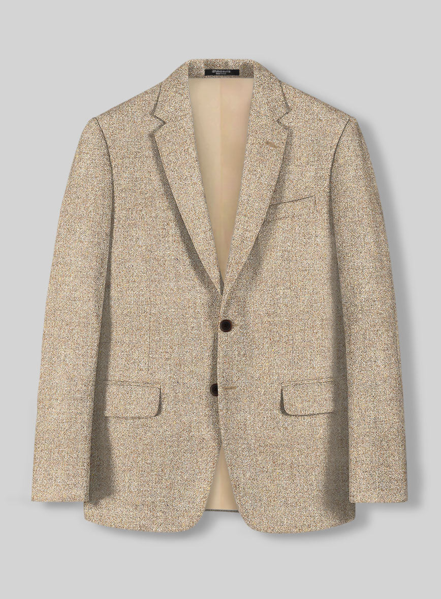 Harris Tweed Oatmoss Hopsack Jacket - StudioSuits