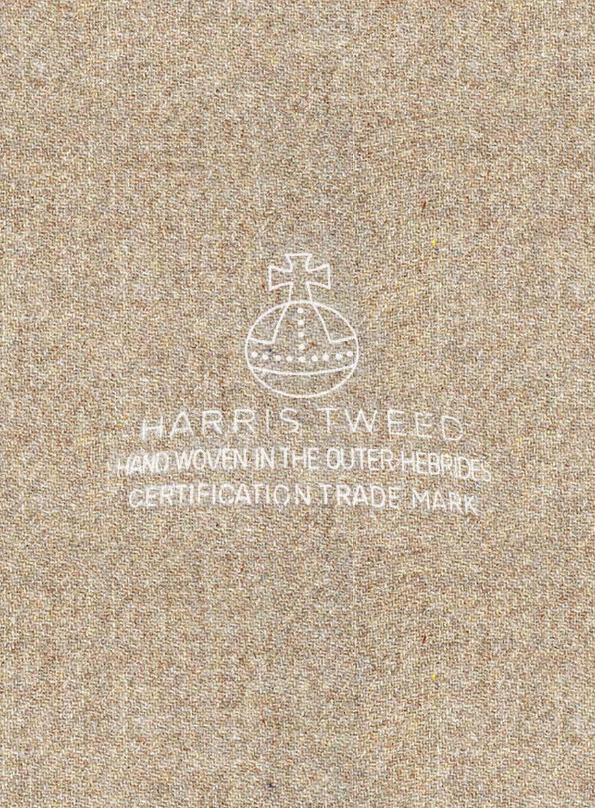 Harris Tweed Oatmoss Hopsack Pants - StudioSuits